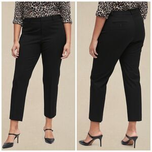 Banana Republic Avery Womens 8 Long Wool Stretch Dress Pants Black Office Work